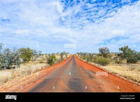 Remote Outback Ribbon Road Near Julia Creek Queensland Qld Australia