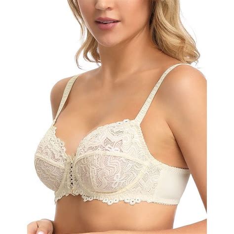 Wingslove Womens Push Up Sexy Lace Bra Comfort Non Padded Full Coverage Underwire Unlined Bra