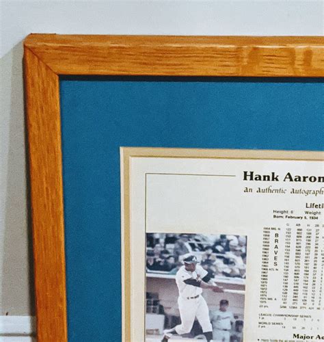 HANK AARON Signed Autograph Framed Baseball Hall of Fame | Etsy