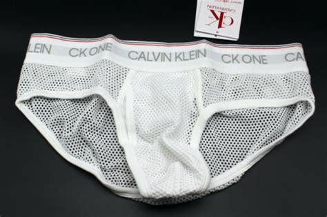 Calvin Klein Ck One Men White Mesh Hip Brief Underwear Size Xl Ebay