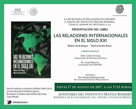 Presentación del libro Las Relaciones Internacionales en el Siglo XXI