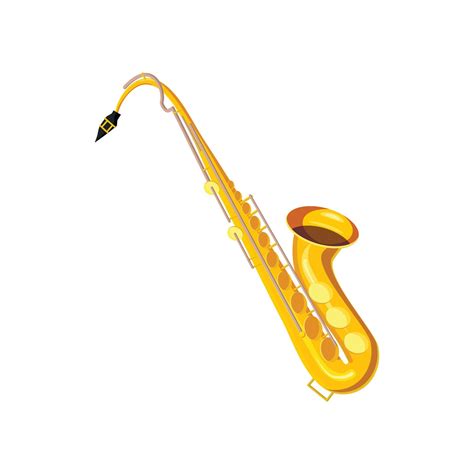 Saxophone icon in cartoon style 14412034 Vector Art at Vecteezy