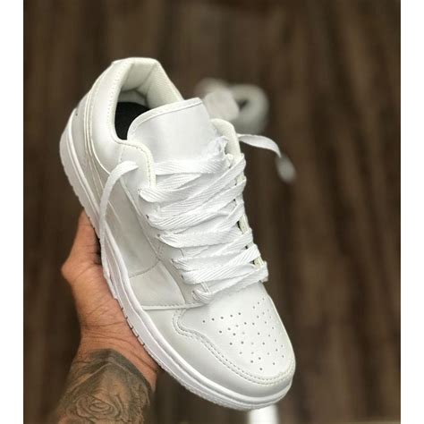 Tenis Air Jd Low Cano Baixo Cinza Branco Laranja Unissex Ao