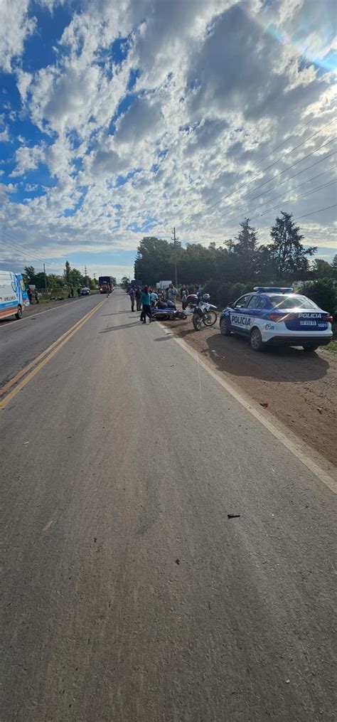 Dos Motociclistas Con Lesiones Graves Tras Fuerte Choque En Ruta 2 El