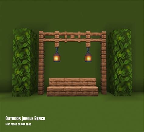 Minecraft Jungle Bench | Minecraft house designs, Minecraft ...