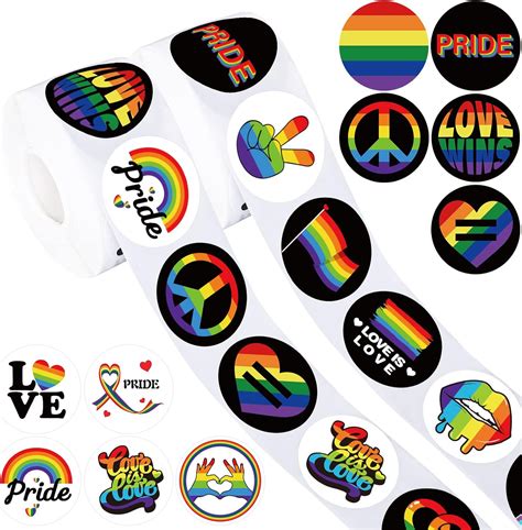 Amazon Whaline 1000Pcs Gay Pride Day Stickers 16 Design 1 5 Inch Rainbow Theme Stickers