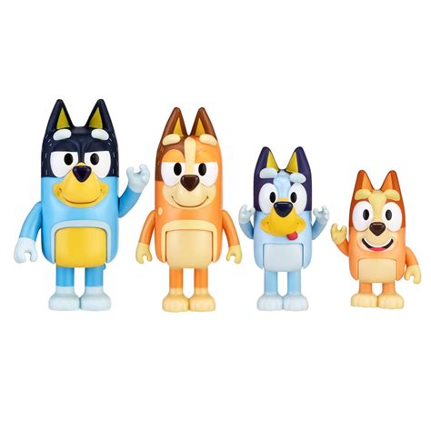 Bluey Bluey & Family Figure 4-Pack, Bingo, Bandit & Chilli - New