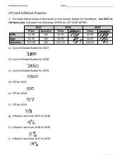 Calculating Cpi Inflation Rates Market Basket Analysis Course Hero