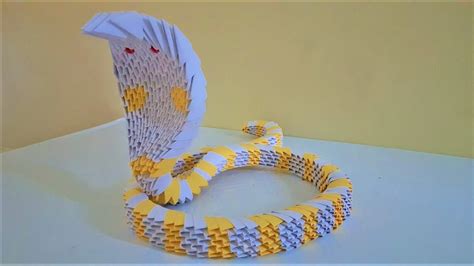 D Origami Snake With Paper By Created Channel Dsnake