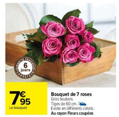 Promo Bouquet De 7 Roses Chez Carrefour ICatalogue Fr