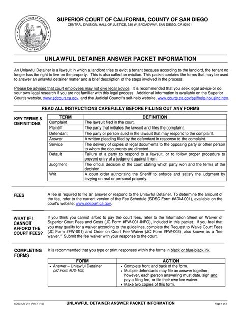 Unlawful Detainer Packet California 2015 2024 Form Fill Out And Sign Printable Pdf Template