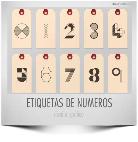 Etiquetas De Números Esquemat