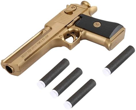 Kandall Toy Gun Rubber Bullet Pistol Childens Toys Gun Gold