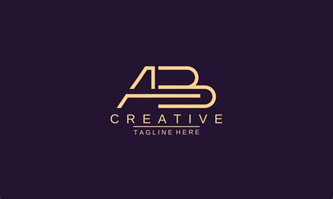 Creative Letter ab logo design, Modern AB Logo. 21629569 Vector Art at ...