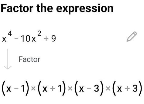 D Roots of x⁴ 10x² 9 Brainly ph