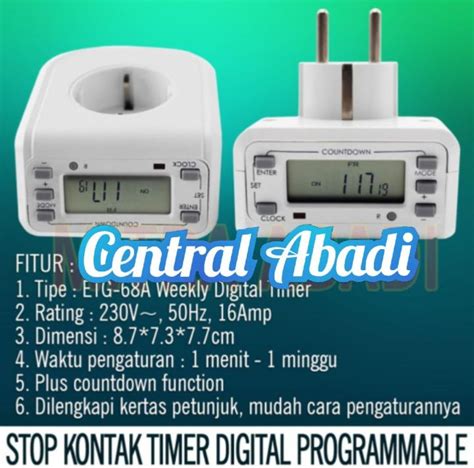 Stop Kontak Timer Digital Programmable Lazada Indonesia