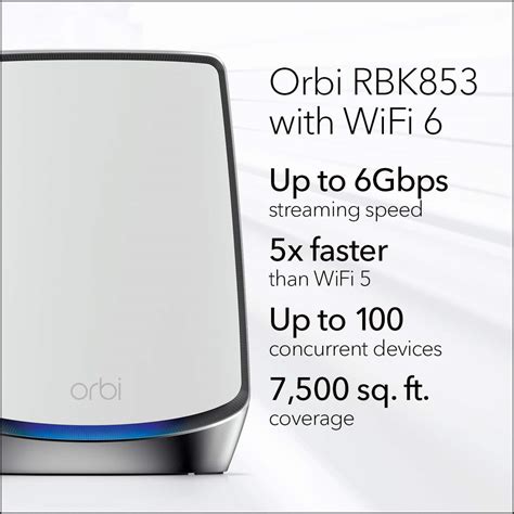 Netgear Orbi 850 Series Ax6000 Tri Band Mesh Wi Fi 6 System 3 Pack