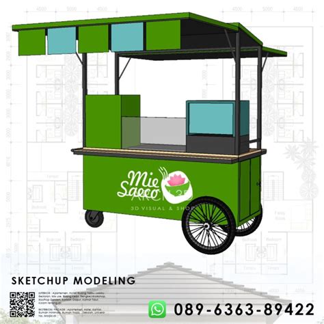 Jual Modeling 3d Sketchup Kontainer Umkm And Gerobak Makanan Jakarta Selatan Arch3d Shop