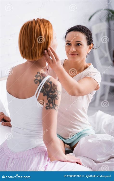 View Of Beautiful Lesbian Couple Together Stock Image Image Of Indoors Together 208083783