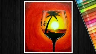 Easy Oil Pastel Drawing For Beginners Sunset - Learn how to draw sunset ...