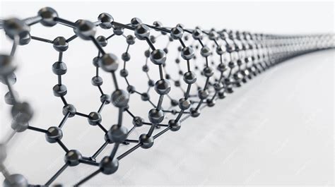 Premium Photo | Carbon nanotube on a white background