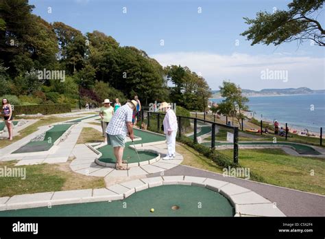 Mini Golf On The Cliffs At Lyme Regis World Heritage Coastal Town In