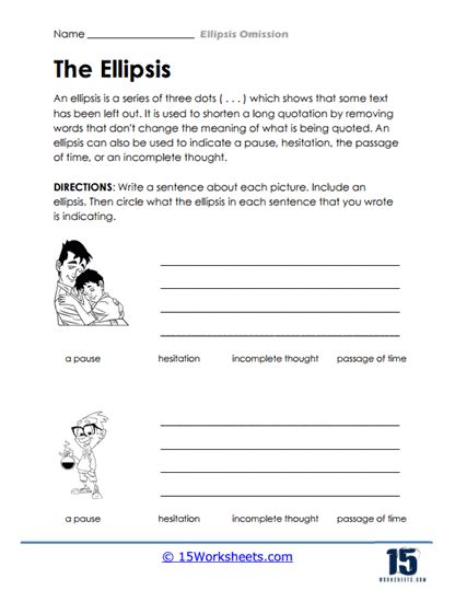 Ellipsis Worksheets 15