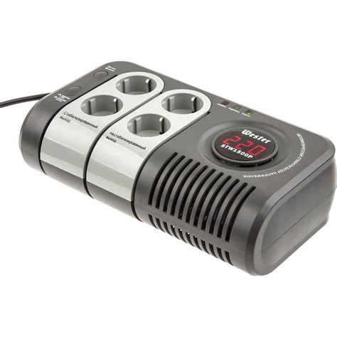 Стабилизатор напряжения WESTER STW1500P 950ВА цифровой, однофазный ...