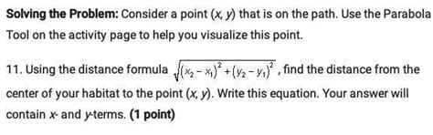 Using The Distance Formula √x₂ X₁² Y₂ Y₁² Find The Distance