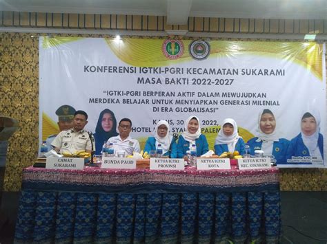 Pengurus Igtki Pgri Kecamatan Sukarami Palembang Sukses Gelar