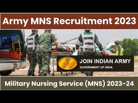 Army Military Nursing Service Mns Recruitment Indian Army