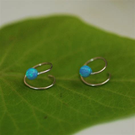 Gold Opal Hoops Earrings Gold Hoops Earrings Bridal Jewelry - Etsy