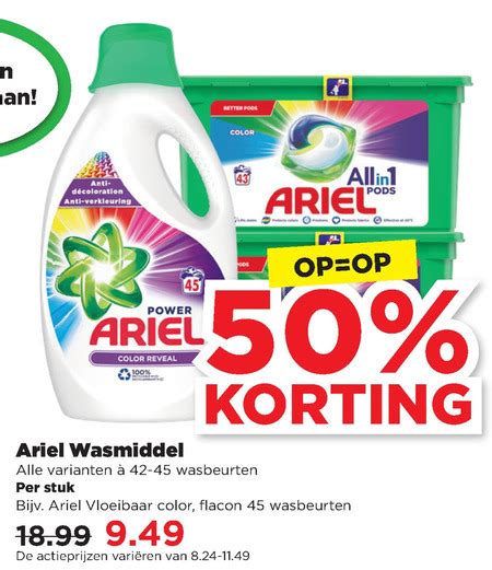 Ariel Wasmiddel Folder Aanbieding Bij Plus Details