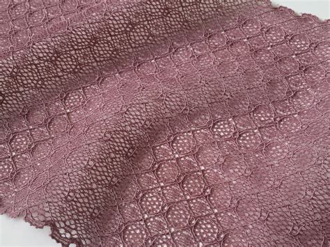 Yd Wide Mauve Stretch Lace Trim Scalloped Edgemauve Etsy