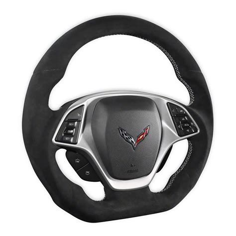 Drake Muscle Cars Corvette Steering Wheel Carbon Fiber With Leather