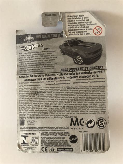 MINIATURA HOT WHEELS FORD MUSTANG GT CONCEPT HW MAIN STREET T NO BLISTER