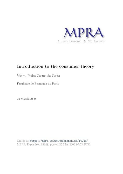 PDF Introdução à teoria do consumidor Title Introdução à teoria do