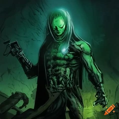 Dark Sci Fi Comic With Green Nordic Theme