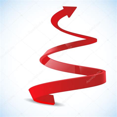 Flecha Roja Espiral 3d Vector De Stock Asakosakura 40287475