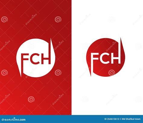 F C H Text Typography Logo Design Vector Templates Stock Illustration ...