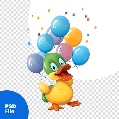 Ilustração renderizada em 3d do personagem de desenho animado de pato