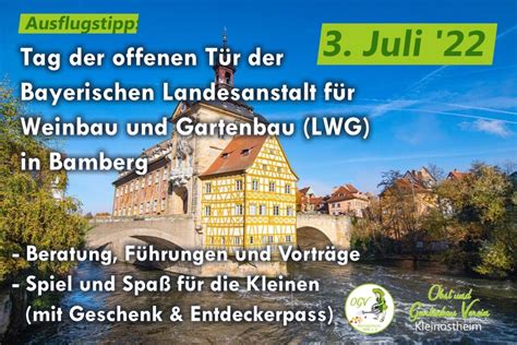 Tag Der Offenen T R Der Bayerischen Landesanstalt F R Weinbau Und