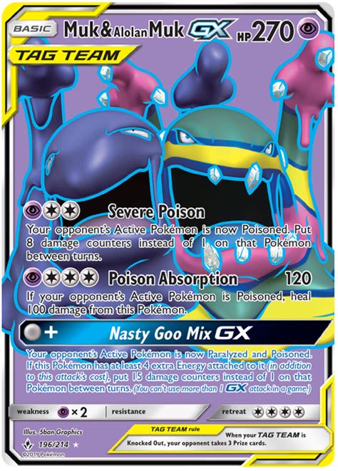 Muk Alolan Muk Gx Unbroken Bonds Pokemon Card