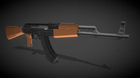 Ak 47 Low Poly 3d Model By Xair Bb9c235 Sketchfab