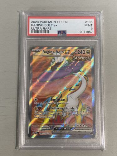 Raging Bolt Ex Full Art Ultra Rare Pokemon Temporal Forces Tef