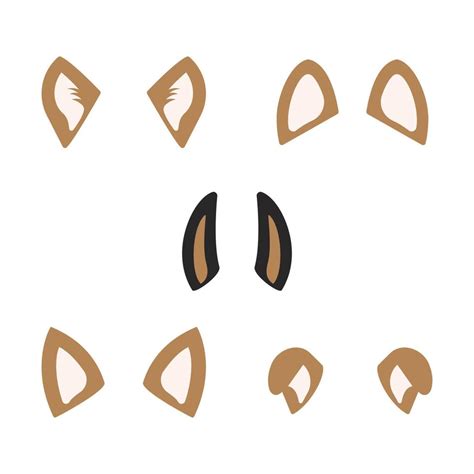 Dog ears mask vector illustration. 10619479 Vector Art at Vecteezy