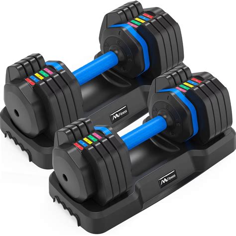 Adjustable Dumbbell, Set of 2 55lb x2 Dumbbell with Anti-Slip Handle