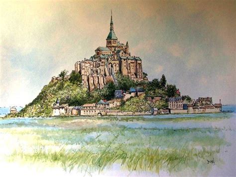 Mont Saint Michel Aquarelle Atelier Phebe