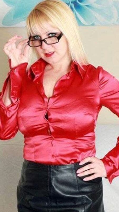 Pin By C Mee On Beautiful Sexy Satin Old Lady In Satin Blouse Satin