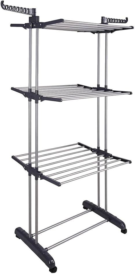 ReaseJoy Foldable 3 Tier Clothes Airer Laundry Drying Hanger Rack Rail